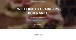 Desktop Screenshot of graingersbar.com
