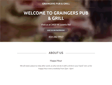 Tablet Screenshot of graingersbar.com